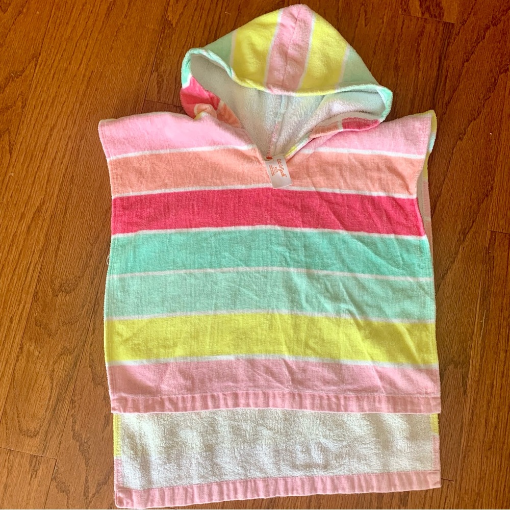 Cat&Jack Striped Hooded Swim Cover up